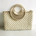 Women's Faux Fur Tote Handbag Retro Square Shoulder Bag with Zipper Pocket