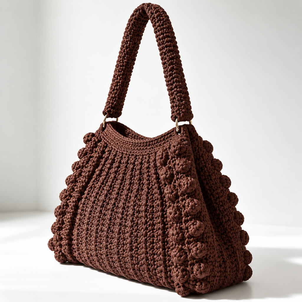 Women's Handmade Crochet Shoulder Bag, Bohemian Woven Handbag for Daily Use, Travel & Casual Outfits